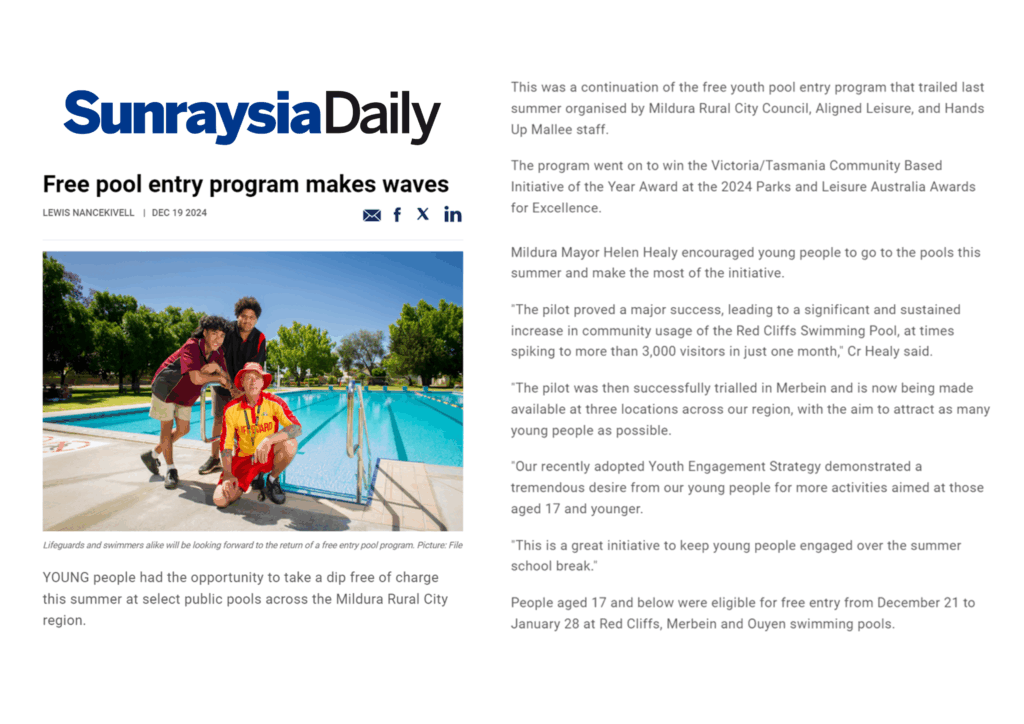 Dec 19 2024 - Free Pool Entry Program Makes Waves