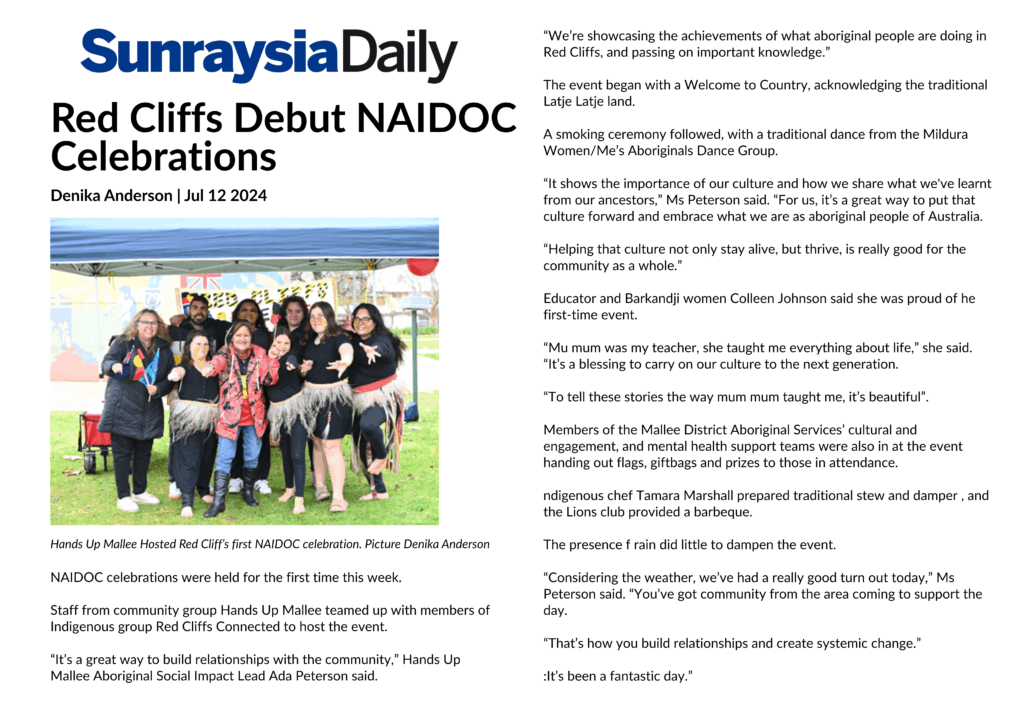 July 12 2024 - Red Cliffs Debut NAIDOC Celebrations